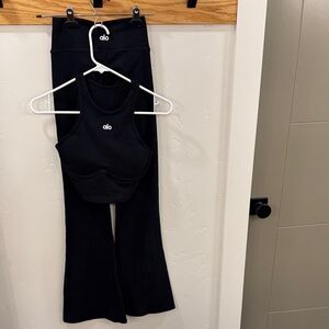 ALO Yoga Black Leggings and Top Set